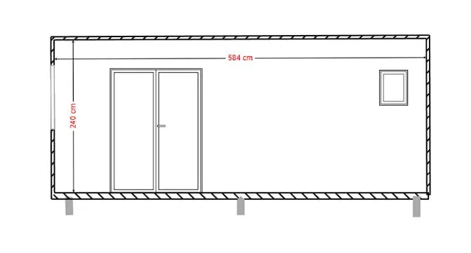 bureau de jardin plan studio 14m²