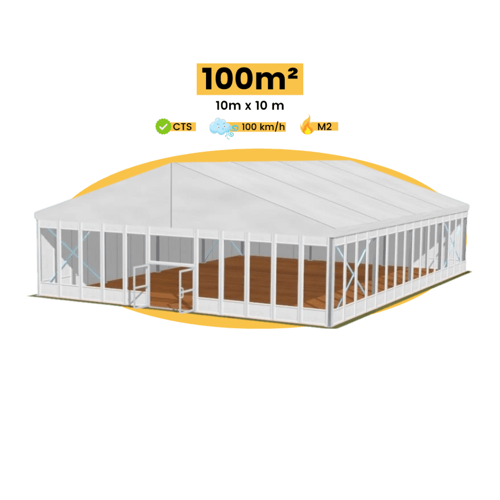 Chapiteau - tente de réception 10m x 10m