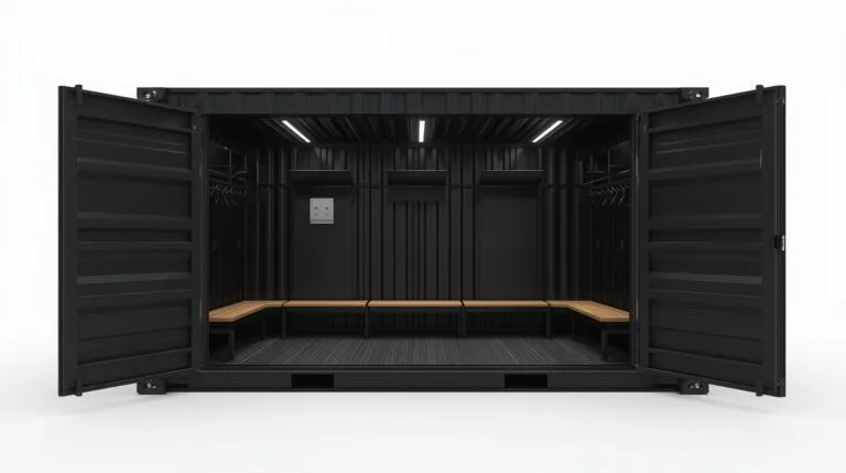 vestiaire container aménagé
