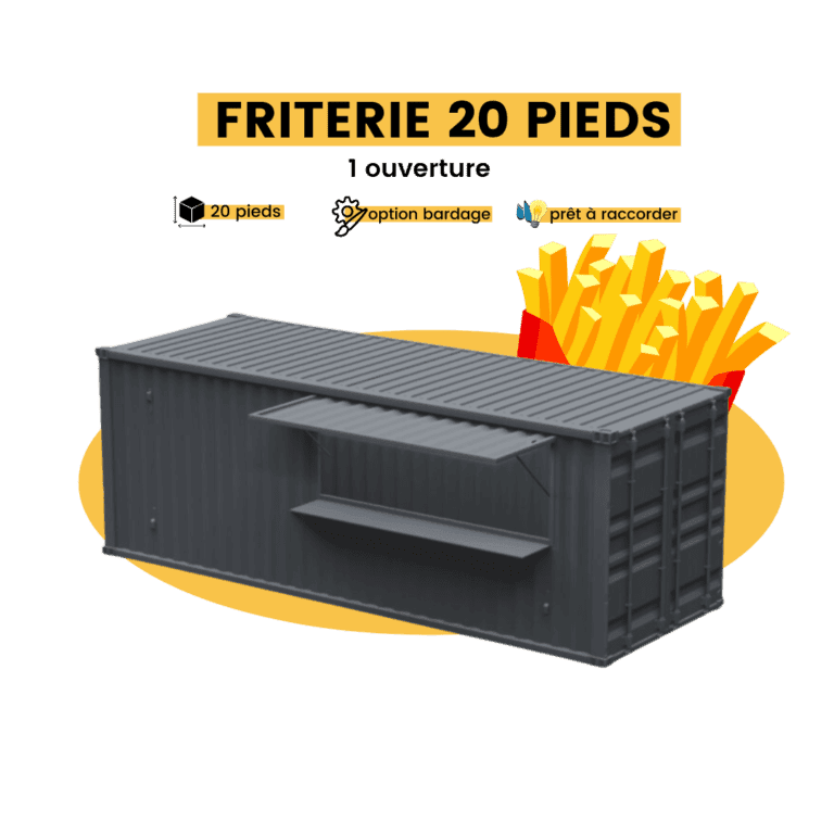 container friterie 20 pieds
