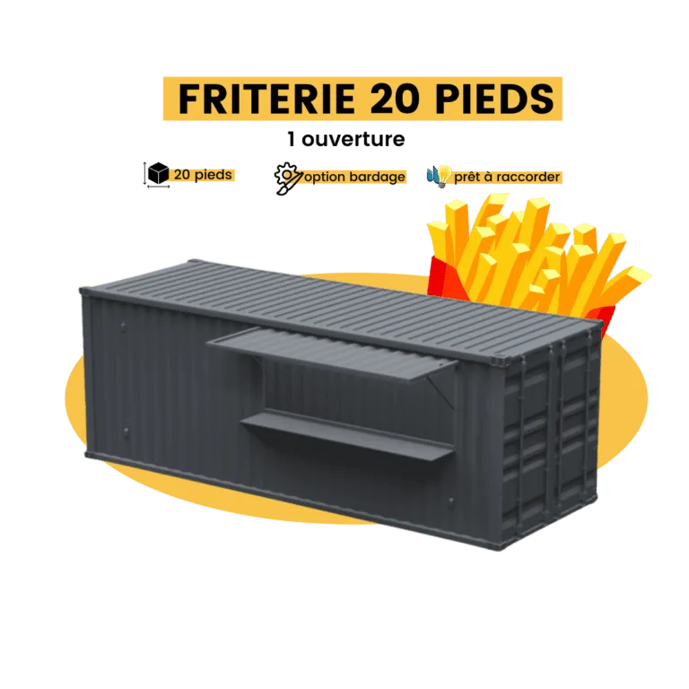 container friterie 20 pieds