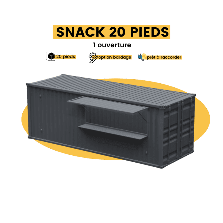 container snack container snack 20 pieds - 1 ouverture
