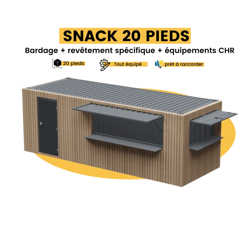 container snack 20 pieds version premium