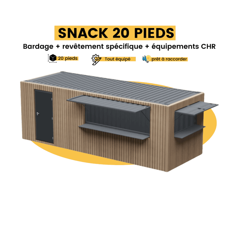 container snack container snack 20 pieds version premium