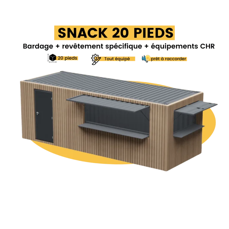 container snack 20 pieds version premium