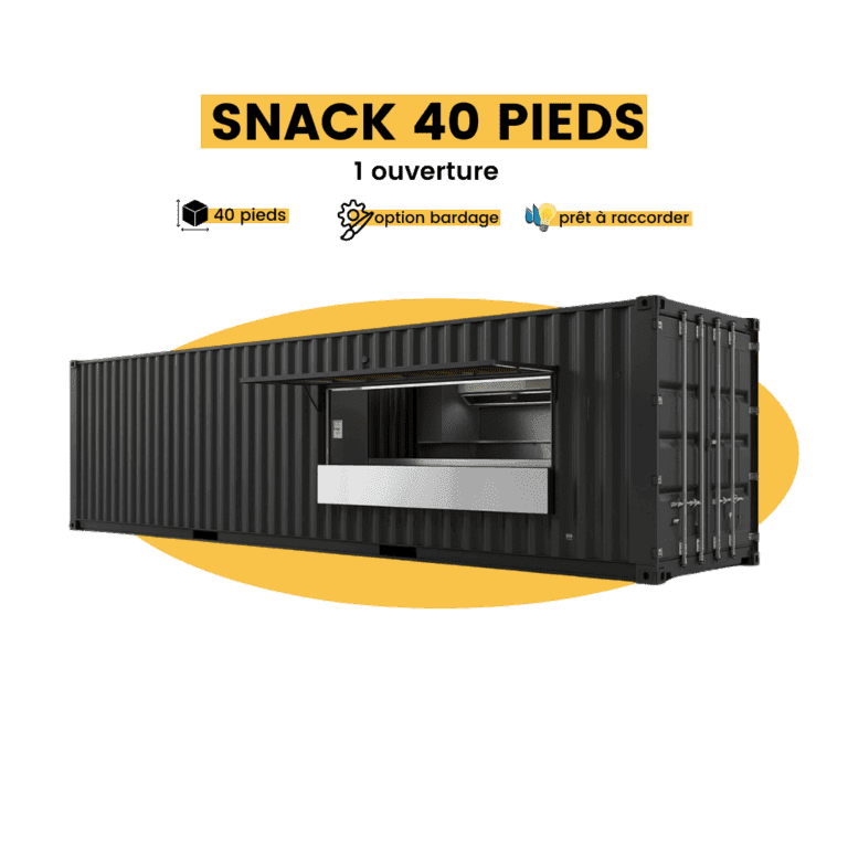 container snack container snack 40 pieds - 1 ouverture