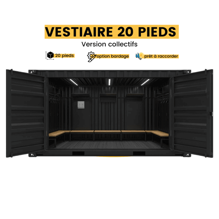 container vestiaire 20 pieds version collectif