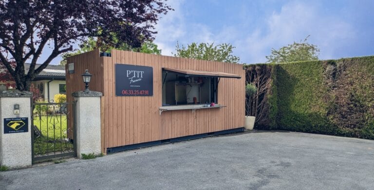 Container aménagé en pizzeria livré en Savoie