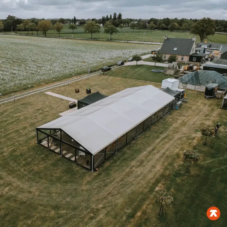 tente de réception tubulaires - 4m x 4m chapiteau-reception